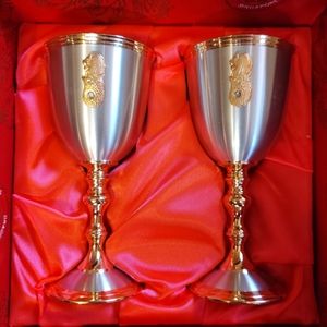 Dragon Pewter Goblets